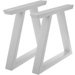 Pies rectangulares para mesita y banqueta. Patas en acero blanca 300 x 80 x 430 mm 2-pack - IP03300 - 06