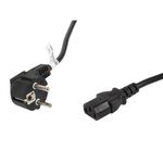 Cable de alimentación de Lanberg CA-C13C-11CC-0050-BK Schuko CEE 7/7 hembra a IEC320 C13 5 m - CA31100 - 01