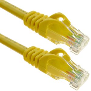Cable de red ethernet Cat. 6a UTP de 5 m de color amarillo