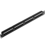 Patch panel de 24 RJ45 Cat.6 UTP 1U negro - RC03201 - 01