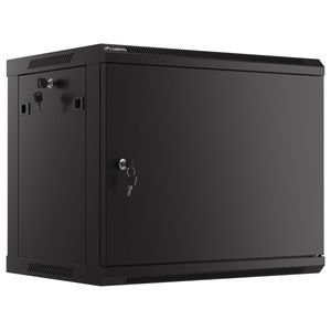 Armario Rack mural 19" 9U F450 600x450x512mm pared desmontado DIY negro Lanberg