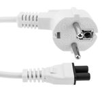 Cable de alimentación eléctrico IEC-60320 C5 a schuko macho de 1.8 m blanco - FB09500 - 04