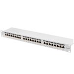 Patch panel 19" blanco de 24 RJ45 CAT.6A FTP 1U Lanberg PPSA-1024-S - RD12400 - 06