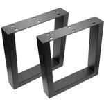 Pies rectangulares para mesita y banqueta. Patas en acero negro 400 x 80 x 430 mm 2-pack, tubos 80 x 40 mm - IP02700 - 08