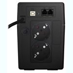 SAI Lapara 850VA / 480W, in-LINE, 2x Schuko, USB, RJ11, LCD - LA-VST-850-LCD - 03
