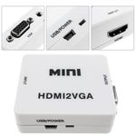 Conversor HDMI a VGA con audio estéreo analógico color blanco - HC07100 - 02