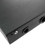 Patch panel rack 19" de fibra óptica 1U negro de 12 puertos ST - FQ00200 - 05