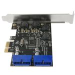 Tarjeta PCIe con 2 conectores internos USB 3.0 de 19 pines - UU00100 - 06