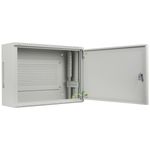 Rack19 mural 4U vertical y 3U horizontal con DIN F200 540x200x400 puerta metálica color blanco Lanberg - WK01700 - 02