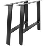 Pies rectangulares para mesa. Patas en acero negro 695 x 85 x 730 mm 2-pack - IP03100 - 06