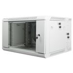 Armario Rack mural 19" 6U F600 600x600x374mm pared desmontado DIY blanco Lanberg - WK34300 - 08