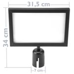 Portacarteles A4 color negro para poste separador - BB04200 - 02