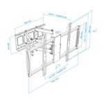 Soporte de pared TooQ para pantallas de 60" - 100" VESA200x200 hasta 900x600 mm LP75100TN-B - TQ21800 - 02