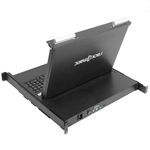 Consola IP65 para armario rack 19" 1U. Teclado mousepad y pantalla 17" VGA para servidor rack - RK02400 - 03