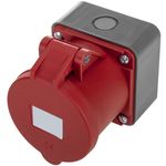 Base de enchufe industrial CETAC hembra 3P+T+N 32A 380V IP44 de superficie - YB02000 - 04