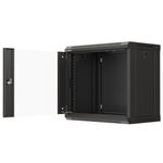 Armario rack mural 19'' 9U 540x350x500mm negro pared desmontado DIY Lanberg - WN11200 - 06