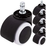 Rueda pivotante de nailon y PVC blanco sin freno 50mm M10 5 pack - KR02500 - 01