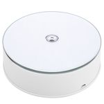 Base giratoria eléctrica 14cm blanco con espejo. Plataforma rotatoria con iluminación LED - SR03500 - 01