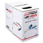 Bobina de cable de red ethernet Cat. 6 FTP CCA de 100 m rígido de color azul - LQ01400 - 02
