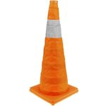 Cono de tráfico con reflector de señalización y balizamiento 70 cm plegable - SQ05600 - 01