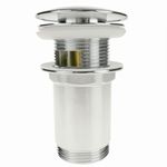 Válvula de desagüe 9cm. Tapón para lavabo y baño universal G1-1/4 cromado redondeado - KS10400 - 04