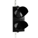 Semáforo para interior y exterior IP65 negro de 2 x 200mm de 12-24V con verde y roja para peatones - SM05100 - 06