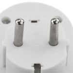 Clavija enchufe doble schuko de color blanco 250VAC con interruptor - IA08600 - 08