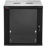 Armario rack mural 19'' pivotante 12U 600x550x635mm pared negro SOHORack GO montado - WK04400 - 02