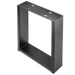 Pies rectangulares para mesita y banqueta. Patas en acero negro 300 x 80 x 430 mm 2-pack, tubos 80 x 20 mm - IP02400 - 09