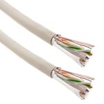 Bobina de cable de red ethernet Cat. 6 FTP de 100 m rígido de color gris - LM03100 - 01