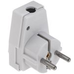 Clavija schuko en ángulo color blanco y con interruptor - CM04700 - 02