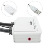 Conmutador KVM compacto USB DVI AUDIO de 1KVM a 2CPU - SW07200 - 03