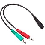 Adaptador de audio CTIA para auricular y micrófono Minijack 3.5mm Hembra a 2x Minijack 3.5mm Macho - AW01200 - 04