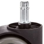 Rueda pivotante de nailon y PVC gris sin freno 50mm M10 5 pack - KR02600 - 05