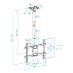 Soporte de techo para pantalla plana de 32" a 75" 60 Kg hasta VESA 400x400 - TQ29300 - 08