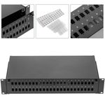 Patch Panel de fibra Óptica 2U negro de 48 SC Simplex o 48 LC duplex - FQ00700 - 02