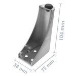 Pies redondeados para mesa y mueble. Patas en acero inoxidable de 104mm 4-pack - IO09200 - 02