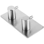 Perchero de pared de acero inoxidable. Colgador de ropa y toallero con 2 gancho - IP08200 - 08