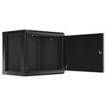 Armario Rack mural 19" 9U F450 600x450x512mm pared desmontado DIY negro Lanberg - WK32100 - 03