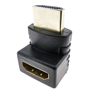 Adaptador HDMI de tipo HDMI-A macho a HDMI-A hembra acodado arriba