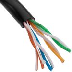 Bobina de cable de red ethernet Cat. 5e UTP CCA de 100 m rígido de color negro - LQ04100 - 02