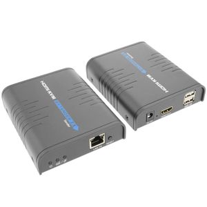 Extensor de KVM teclado ratón audio vídeo HDMI a través de red ethernet LAN Tx y Rx