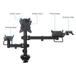 Soporte de mesa ajustable para 2 pantallas y 2 TPV de 17" - 32" VESA 75x75 y 100x100 - TQ29900 - 02