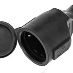 Prolongador de cable eléctrico schuko macho a hembra de 2 m negro IP44 - CG00100 - 07