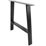 Pies rectangulares para mesa. Patas en acero negro 695 x 85 x 730 mm 2-pack - IP03100 - 09