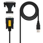 Cable conversor USB a RS232 1.8 metros de USB tipo A macho a RS232 DB9/DB25 macho - UB06900 - 01