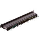Patch panel rack 24 RJ45 Cat.6A FTP 1U negro con peine para gestión de cables - RD04600 - 03