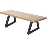 Pies rectangulares para mesita y banqueta Patas en acero blanco 480 x 60 x 420 mm 2-pack - S074300 - 04