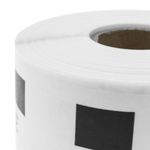 Rollo bobina de 1000 etiquetas adhesivas compatibles con Brother DK-11218 24mm rendonda - KT06300 - 04