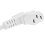Cable de alimentación IEC-60320 blanco C13-acodado SCHUKO-macho 1.8m - CH08700 - 04